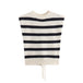 Round neck pullover sleeveless backless sweater knitted sweater Image color eprolo