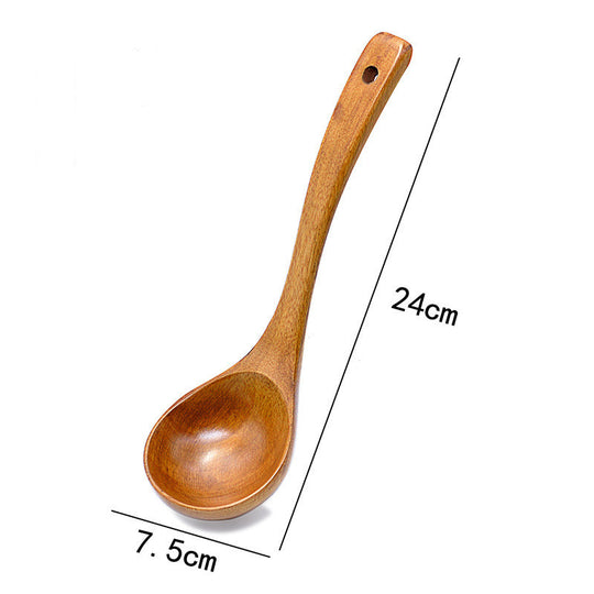 Large Medium And Small Lacquered Wood Spoon With Curved Handle Middle curved spoon Home, Garden & Furniture Zimivas