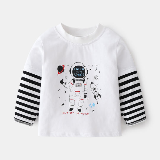 Cotton Round Neck Non-hooded Children's Clothing Cute Fashion Casual Children's Clothing 0 null