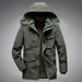 Lambswool Liner Cotton men Coat Jacket Army Green Men Clothing Zimivas