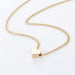 Simple Fashion Gold Color Double-sided Love Pendant Necklaces Clavicle Chains Necklace Women Jewelry Valentines Day Gift Gold 4 null