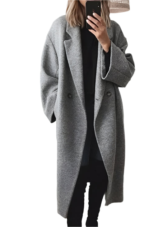 Women's Multi-color Multi-size Woolen Trench Coat Coat Gray Women Clothing Zimivas