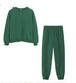 Women's Two-piece Long-sleeved Trousers Sweater Green B Women Clothing Zimivas