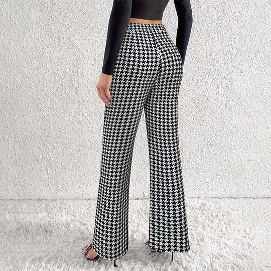 Faux Pocket Fastener Decoration Straight Wide Leg Pants Trousers 0 Zimivas