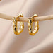 18K Gold Light Luxury All-match Simple Earrings 8 Style Jewelry Zimivas