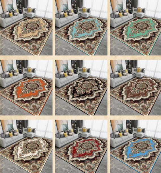 European Style Retro Print Living Room Bedroom Rug 0 null