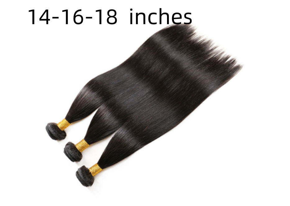 Brazilian real hair wig 14and16and18 three piece set Hair accessories Zimivas