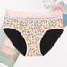 Four-layer Physiological Pants Antibacterial Bottom Gear Briefs Orange print 1PC women underwear null