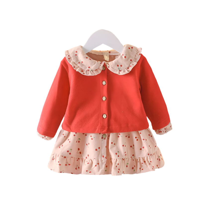 Baby Girl Autumn Clothing Suit Red kids & baby Zimivas