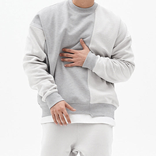 Pullover Round Neck Sweater Loose Men Clothes Grey 0 Zimivas