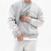 Pullover Round Neck Sweater Loose Men Clothes Grey 0 Zimivas