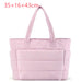 Women's Cotton Handbag Large Zipper Travel Essential Pink 35x16x43cm bag Zimivas