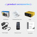 YT500 Home Mini Projector Mini Children's Home Portable Private Cinema HD LED Wired Wireless Phone Projection Yellow 4 Zimivas