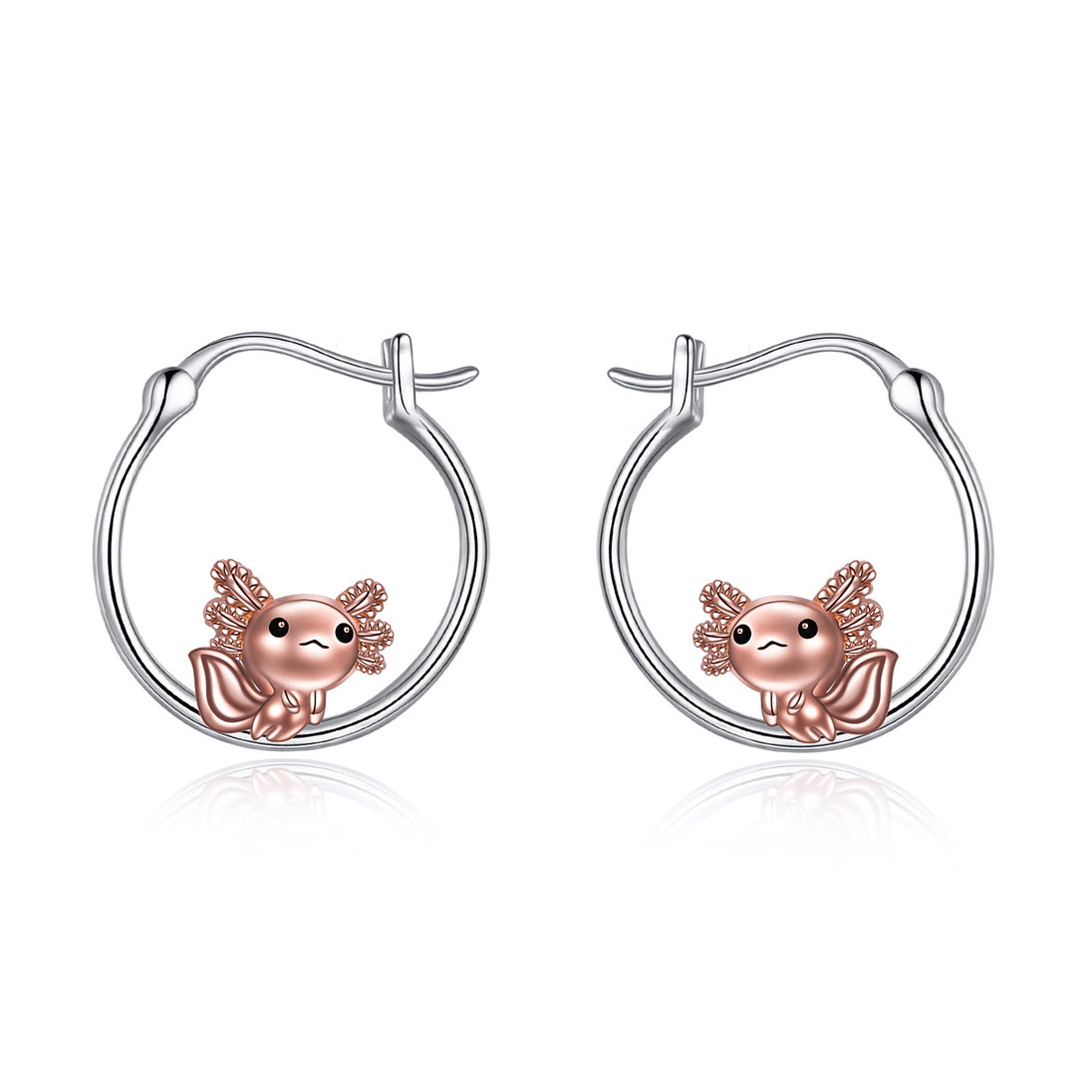 Axolotl Hoop Earrings for Women 925 Sterling Silver Axolotl Jewelry jewelry Zimivas