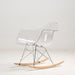 Simple Transparent Plastic Chair Meal Simple And Creative White arm rocking chair 0 null