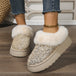 Fashion Sequined Thick-soled Plush Shoes Winter Indoor And Outdoor Casual Warm Slippers for Women Garden House Shoes Gold shoes Zimivas