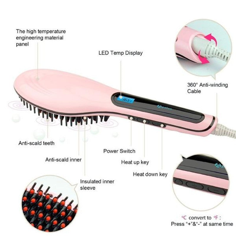 Paddle Brush Hair Straightener 0 null