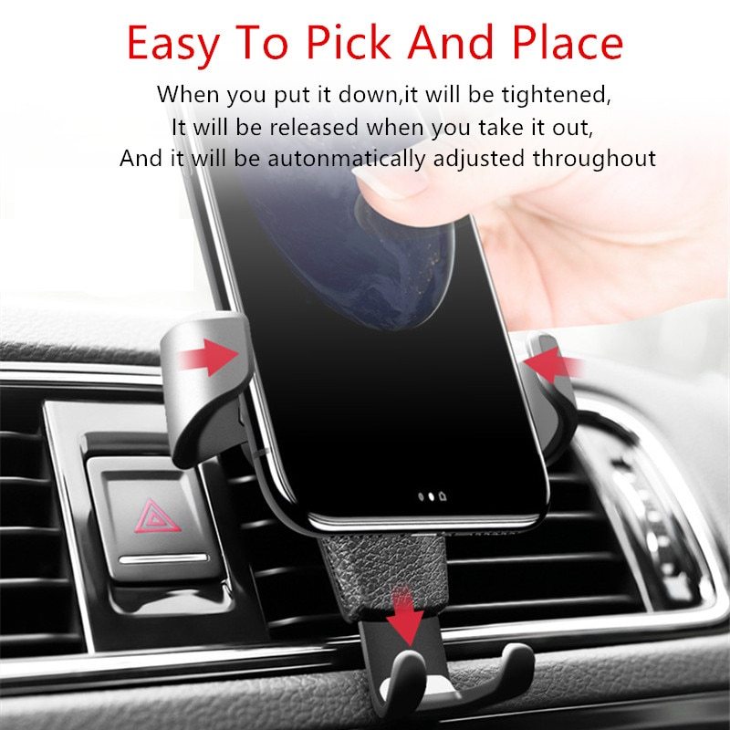 Car Phone Holder For Phone In Car Air Vent Mount Stand No Magnetic Mobile Phone Holder Universal Gravity Smartphone Cell Support car accessorise Zimivas