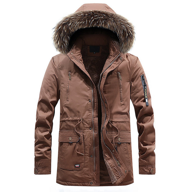 Men's winter cotton clothing Coats & Jackets Brown Men Clothing Zimivas