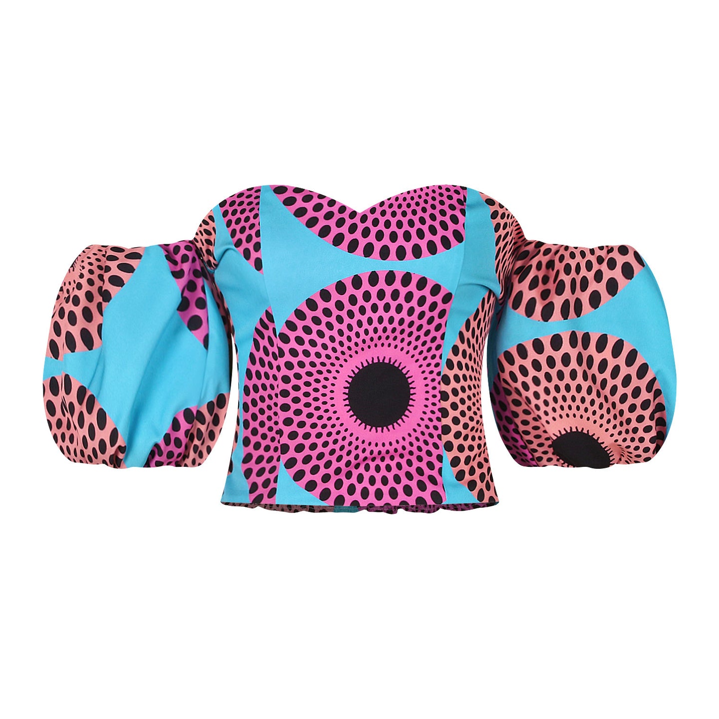 African Printed tube top lantern sleeve Ankara women top Women Clothing Zimivas