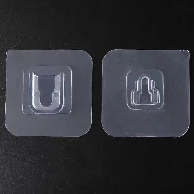 Strong Adhesive Snap Button, No Trace, No Punching, Hangable Double-sided Patch, Transparent Hook Buckle Oil glue snap button 0 null