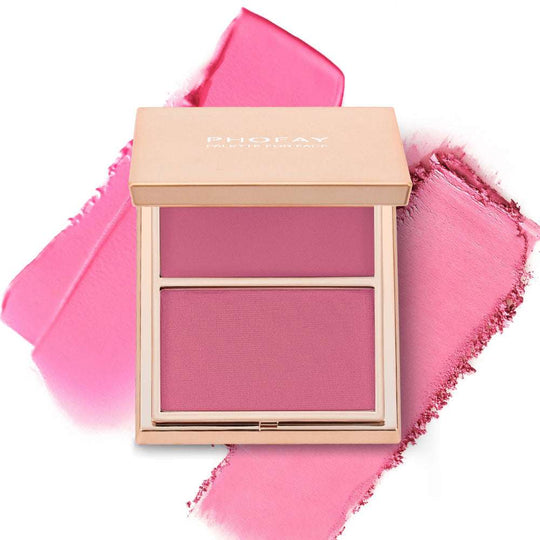 PHOFAY Double-Take Cream & Powder Blush Duo 1PCS 04 makeup Zimivas