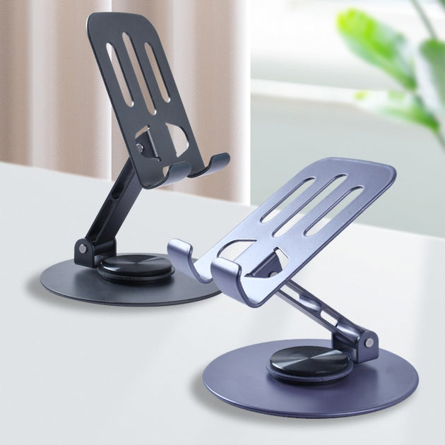 Alloy 360 degree rotating desktop phone holder for live streaming, portable folding lazy tablet phone holder phone accessories eprolo