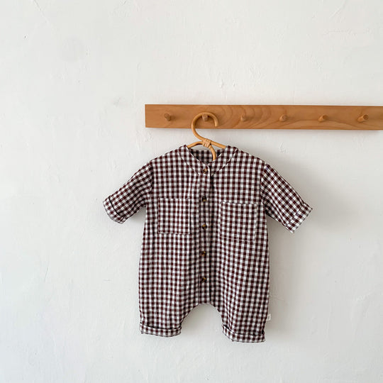 Baby Jumpsuit Spring Autumn Baby Boy Newborn Long Sleeve Baby Girl Clothes Toddler Plaid CardiganClothing 0 null