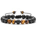 Tiger Eye Couple Bracelets Matte Black Agate Beads Bracelet K 0 null