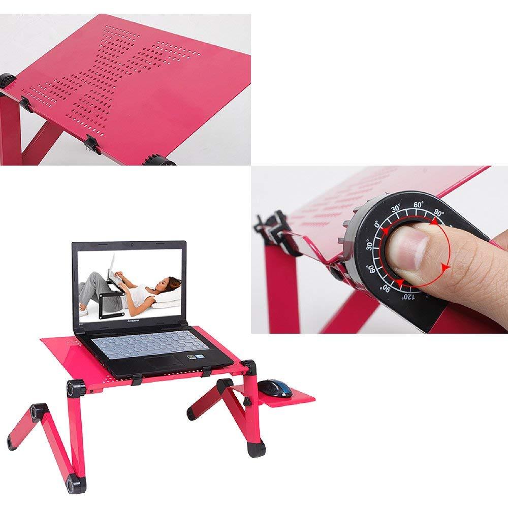 Laptop-Table-Stand Desk Mouse-Pad Notebook Folding Ergonomic-Design Adjustable with Red Computer & office Zimivas