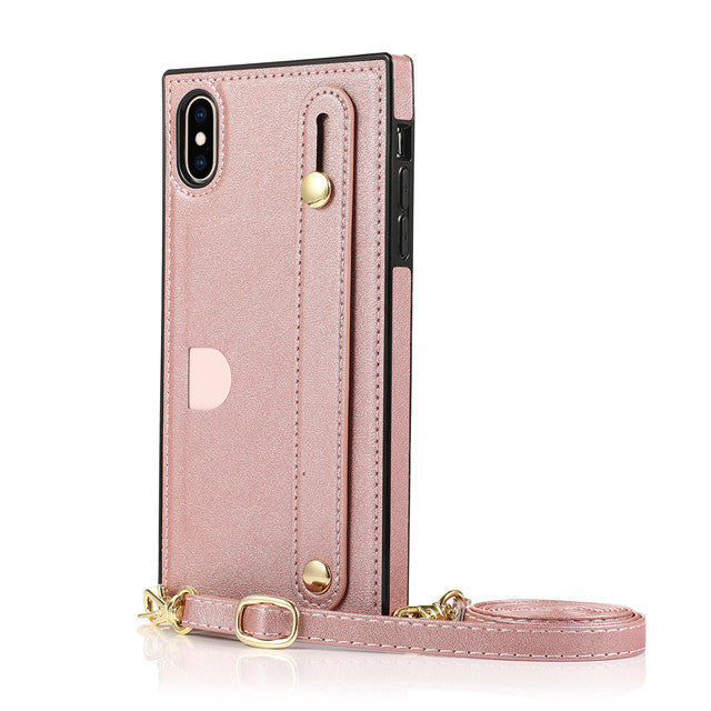 Messenger Phone Case Card Holder Phone Holster Rose gold 0 null