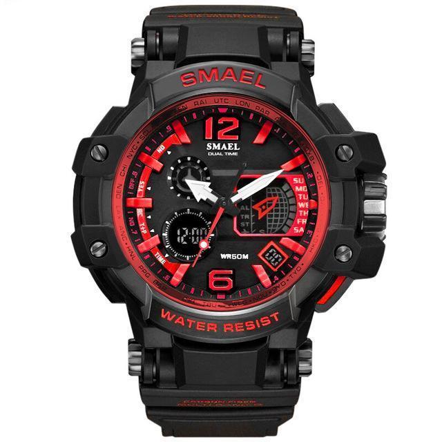 Luxury Tactical Watch Black Red 0 Zimivas