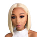 Blond short straight wig Hair accessories Zimivas