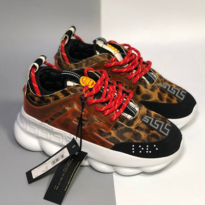 Casual Men's Shoes Couple Height-increasing Shoes Leopard black 0 Zimivas