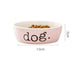 Ceramic bowl for pets Pink dog One size pet supplies Zimivas