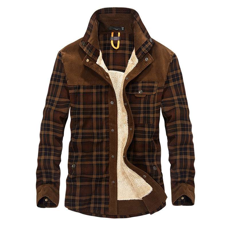 Winter Jacket Men Thicken Warm Fleece Jackets Coats Pure Cotton Plaid Jacket Military Clothes 0 Zimivas