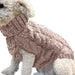 New Pet Sweater Dog Clothes Pet Supplier Winter Warm Clothing Beige 0 null