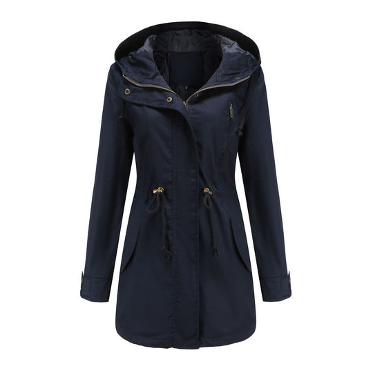 New Cotton Anorak Women's Spring And Autumn Coat Navy Blue 0 null