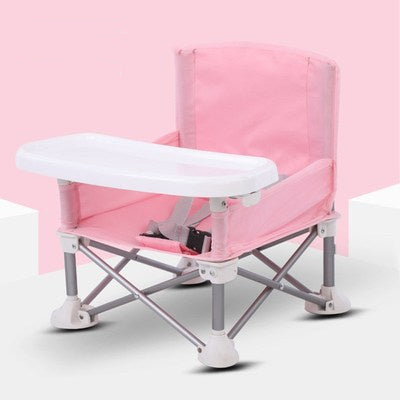 Baby Dining Chair Multifunctional Foldable And Portable Outdoor Beach Seat Baby Furniture Supplies Pink 0 null