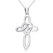 925 Sterling Silver Cross Pendants for Necklaces, Sweet Jewelry For Women GNX13884 necklace Zimivas