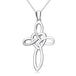 925 Sterling Silver Cross Pendants for Necklaces, Sweet Jewelry For Women GNX13884 necklace Zimivas