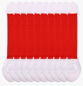 Cloth Belt Multifunctional Lock Anti-Pinching Baby Protection Refrigerator Lock Red 10pcs Home, Garden & Furniture Zimivas