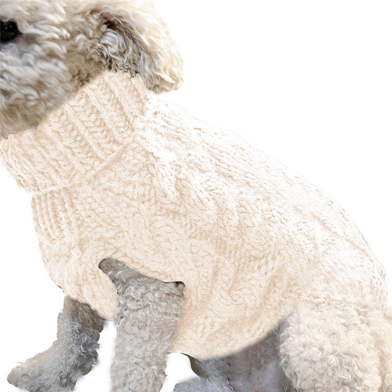 New Pet Sweater Dog Clothes Pet Supplier Winter Warm Clothing White 0 null