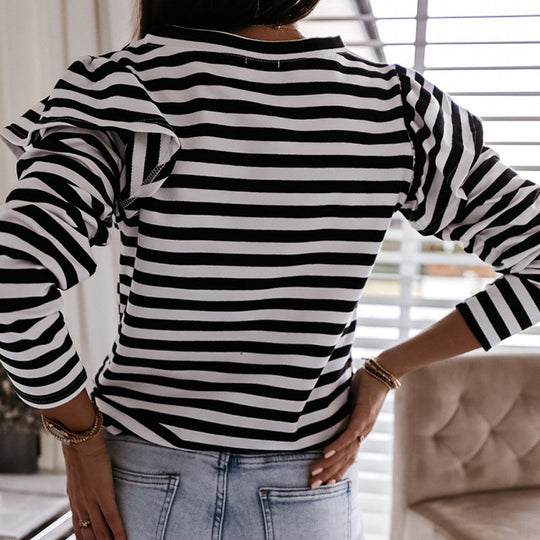 Striped round neck long sleeves 0 Zimivas