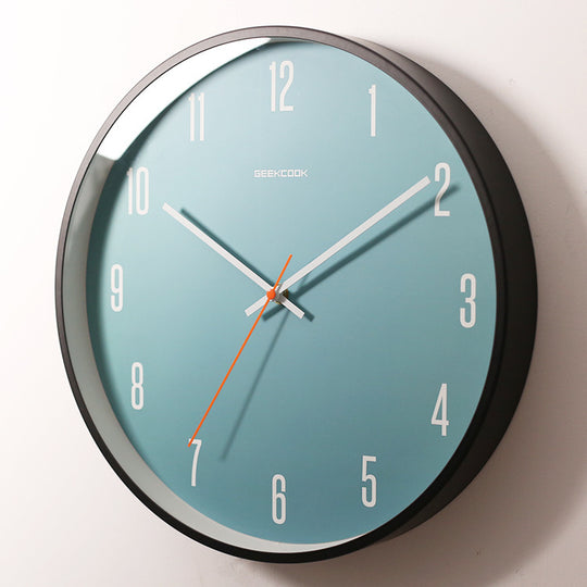 minimalist silent wall clock Black digital 0 null