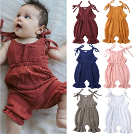 Baby Girl Clothes Romper Jumpsuit Halter Summer Outfit 0 null