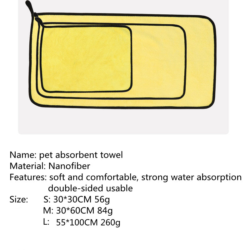 Pet Absorbent Towel Multi-size High Quality Pet Bath Towel pet supplies Zimivas