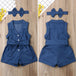 Pudcoco Kids Baby Girl Clothes Sleeveless Romper Denim 0 null