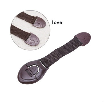 Cloth Belt Multifunctional Lock Anti-Pinching Baby Protection Refrigerator Lock Love coffee 1pcs Home, Garden & Furniture Zimivas