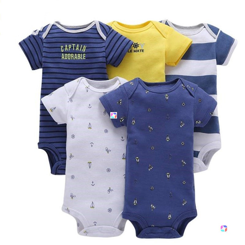 Summer Newborn Clothes Baby Cotton Fashion Romper 5pcs 0 null